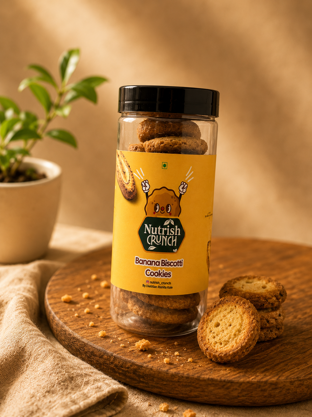 Banana Biscotti Cookies